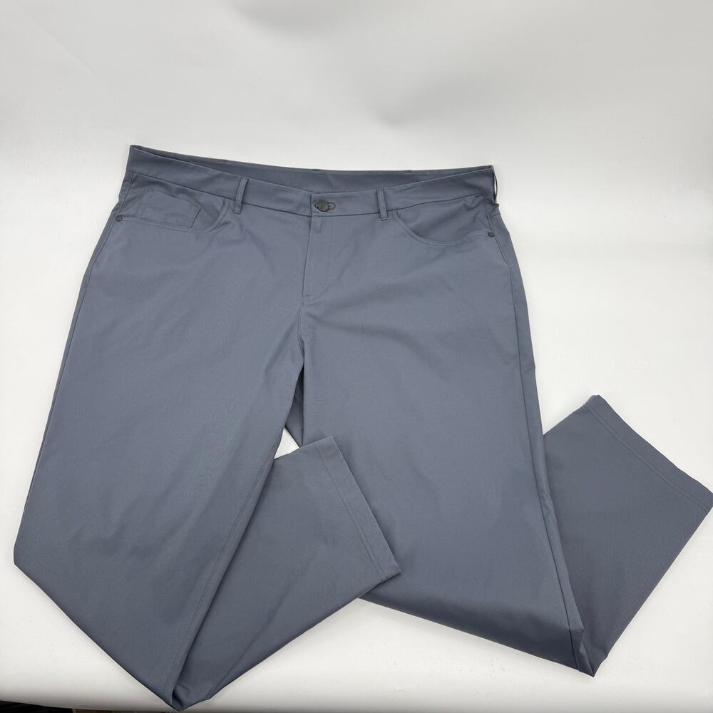 PUBLIC REC Mens Chino Pant Size 44 Blue Grey Straight Leg Performance Stretch